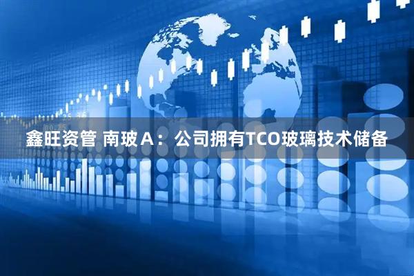 鑫旺资管 南玻Ａ：公司拥有TCO玻璃技术储备